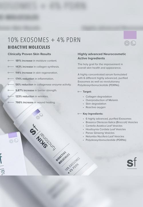SKIN functional - 10%. Exosomes + 4% PDRN Bioactive Molecules Serum - 30ml