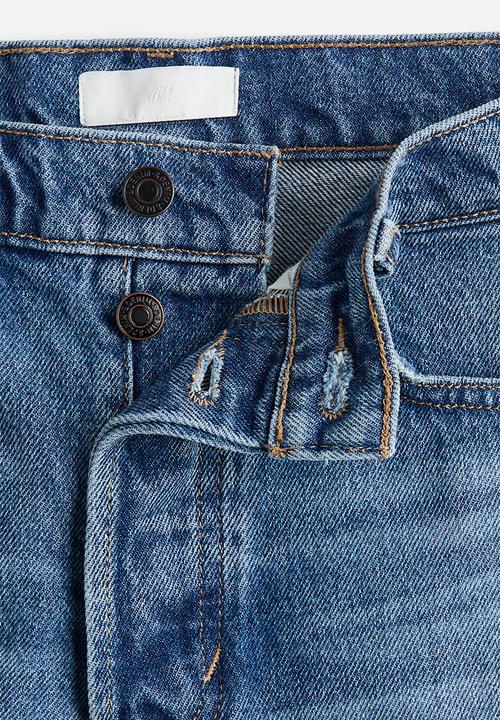 H&M - Raw-edge denim shorts - light denim blue