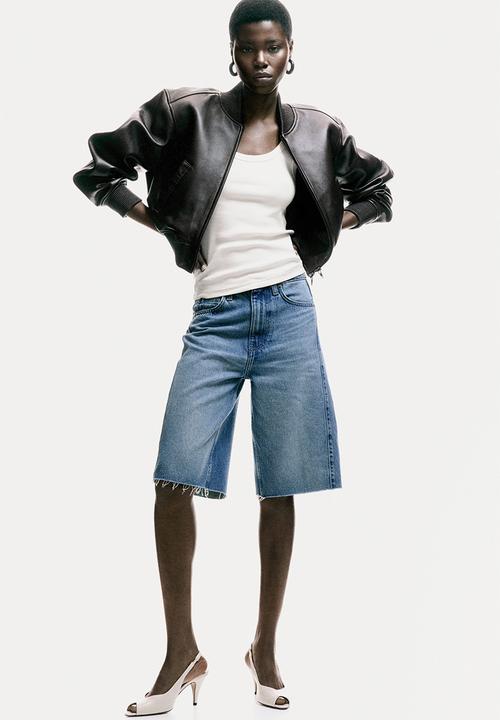 H&M - Denim bermuda shorts - light denim blue