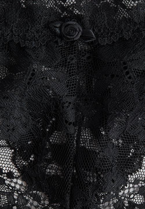 H&M - 2-Pack lace thong briefs - black