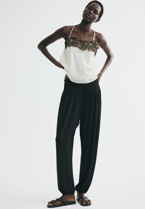 H&M - Appliqu?d strappy top - light beige