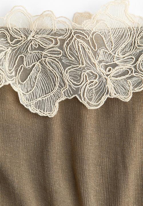 H&M - Appliqu?d strappy top - khaki green