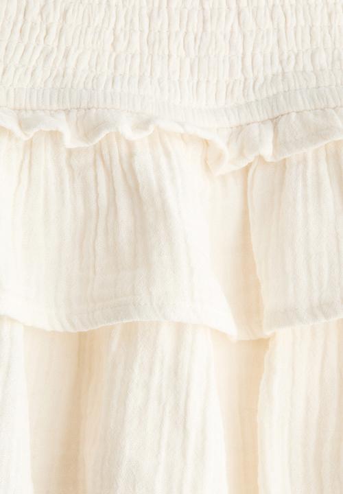 H&M - Tiered viscose mini skort - cream