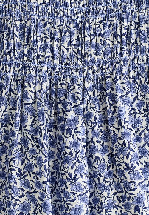 H&M - Smocked strappy dress - blue/floral