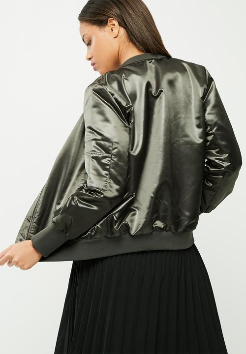 VILA - Concrete sateen bomber jacket