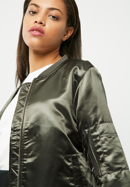 VILA - Concrete sateen bomber jacket