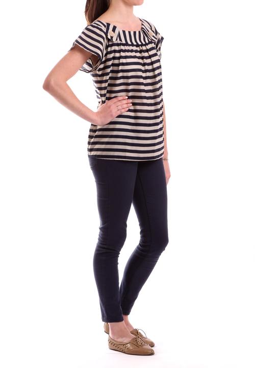I Love Leroy - Smock Top – Navy & Milk