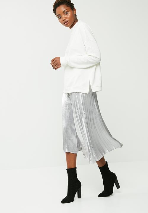 Vero Moda - Silver pleated skirt