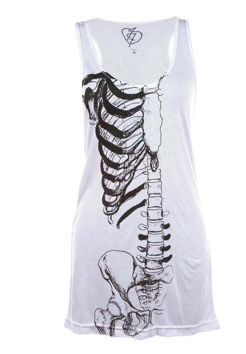 Pretty in Punk - Caged Viscose Tank – White