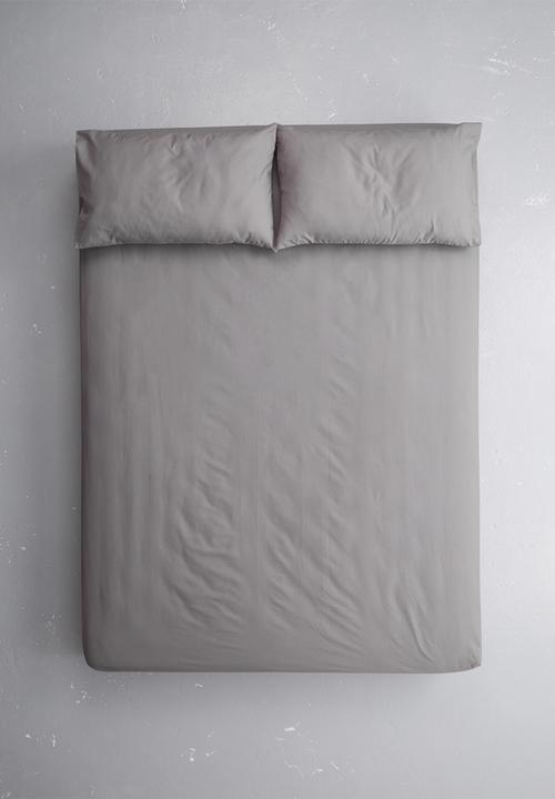 Sixth Floor - Polycotton fitted sheet - grey
