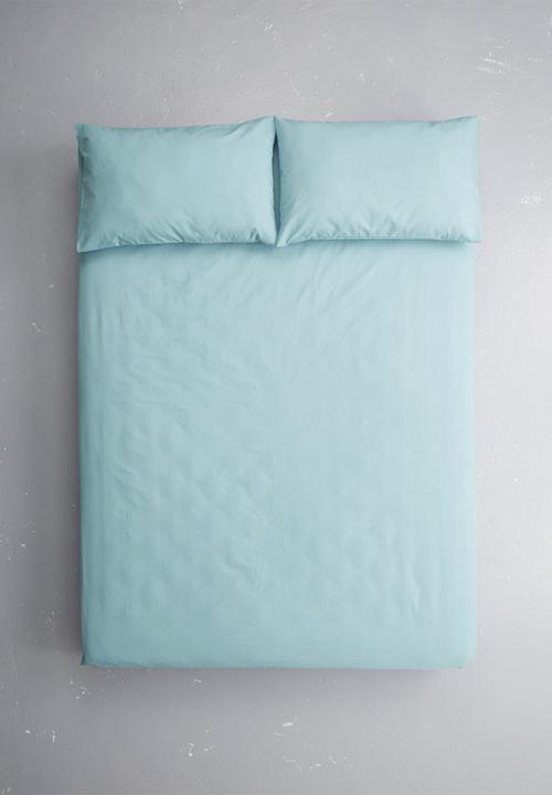 Sixth Floor - Polycotton fitted sheet - duck egg