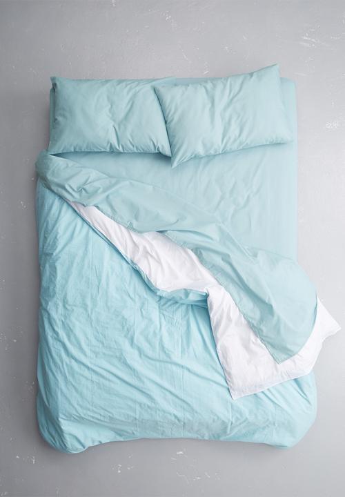 Sixth Floor - Polycotton fitted sheet - duck egg