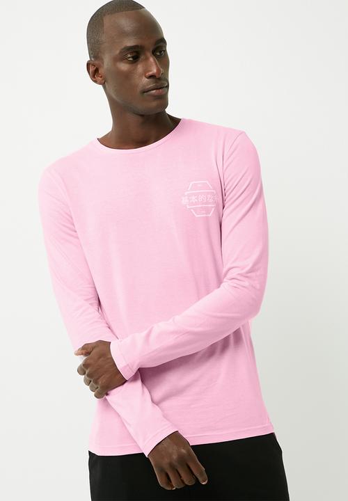 basicthread - Long graphic tail crew neck tee