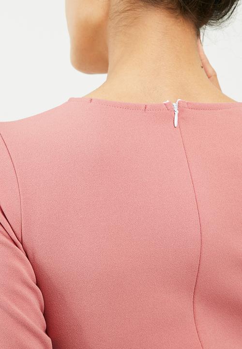 Missguided - Long sleeve zip detail midi dress