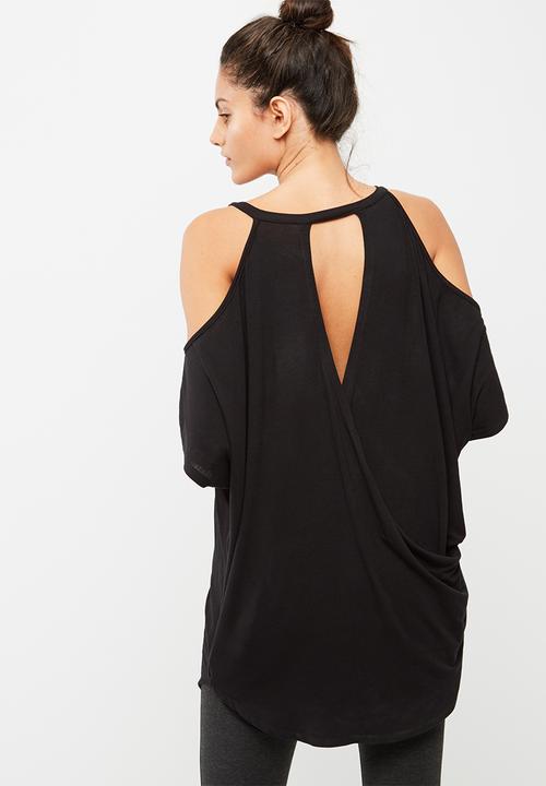 dailyfriday - Cold shoulder wrap back top