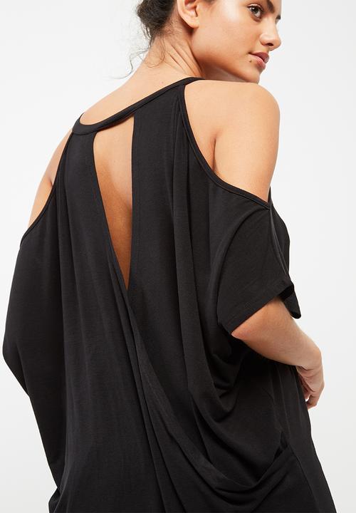 dailyfriday - Cold shoulder wrap back top