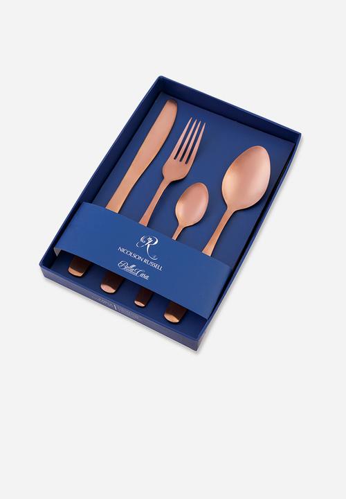 Nicolson Russell - Bella Casa rose gold matte 4 piece cutlery set