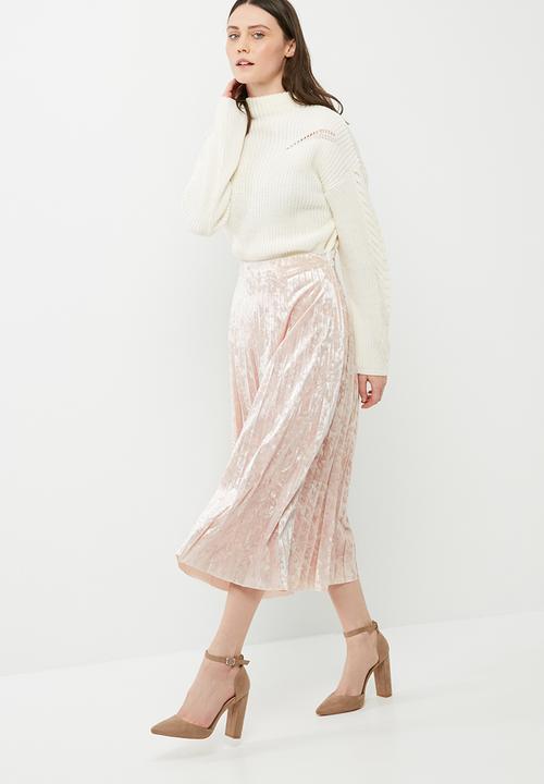 dailyfriday - Velvet pleated midi skirt