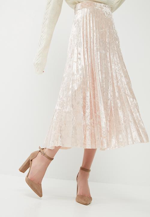 dailyfriday - Velvet pleated midi skirt