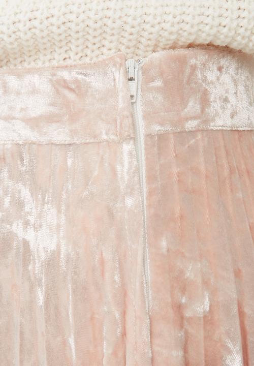 dailyfriday - Velvet pleated midi skirt