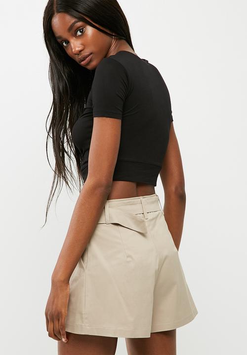 dailyfriday - Knotted front turtleneck top