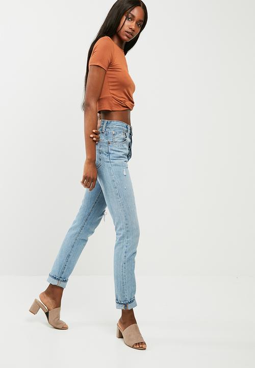 dailyfriday - Knotted front turtleneck top