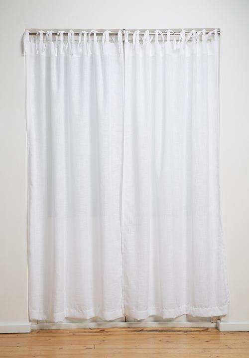 Sixth Floor - Tie top curtain unlined