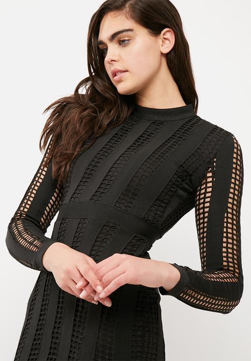 Missguided - High neck long sleeve bandage dress