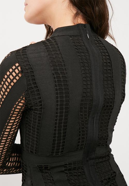 Missguided - High neck long sleeve bandage dress