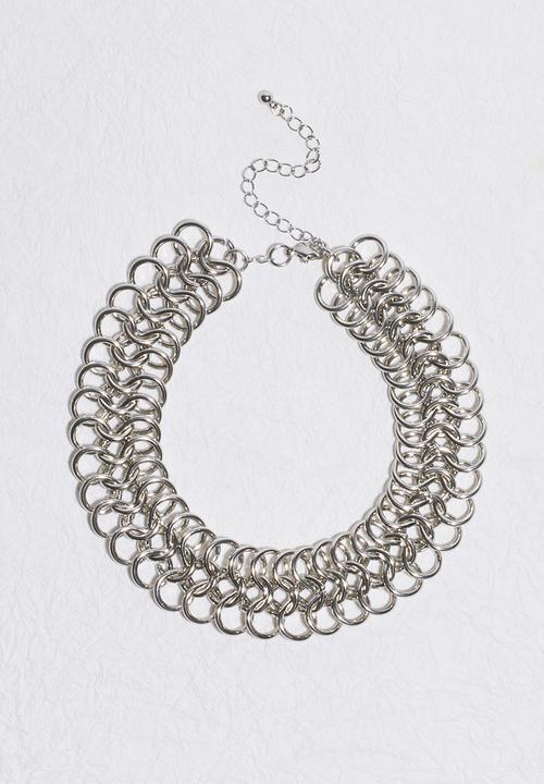 Missguided - Large chainmail choker necklace