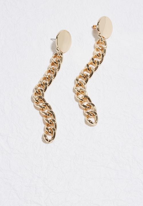 Missguided - Oversized chain drop earrings