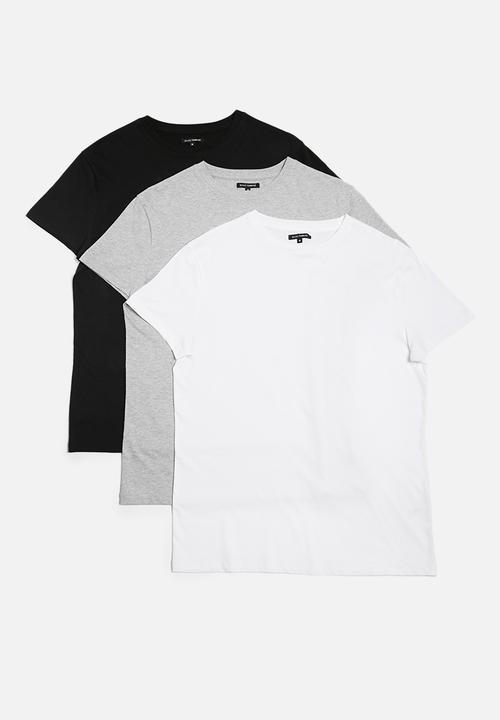 black white grey t shirt