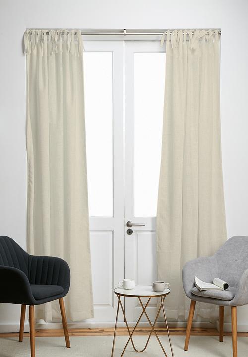 Sixth Floor - Tie top curtain - natural