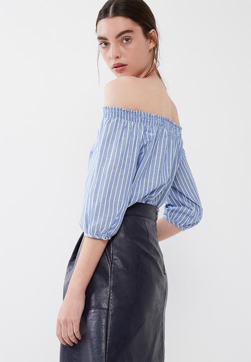 ONLY - Iris off shoulder stripe top