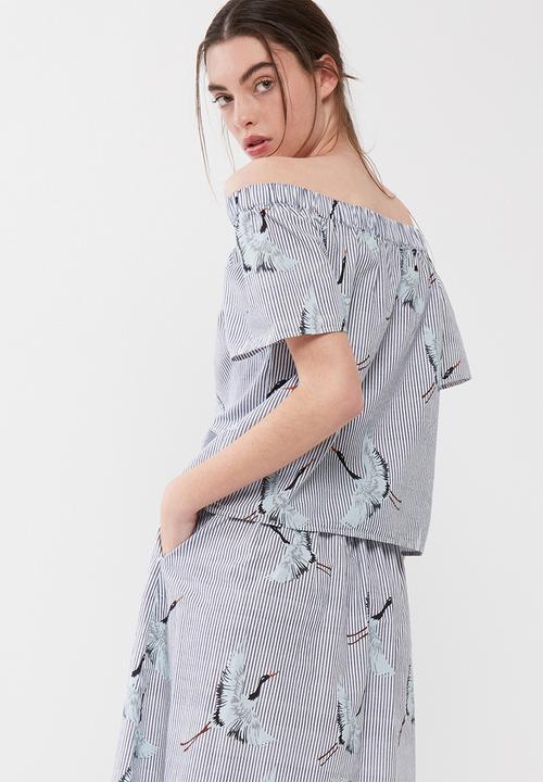 ONLY - Beatrice crane off shoulder top