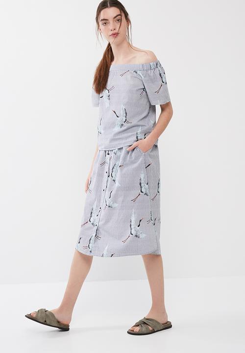 ONLY - Beatrice crane off shoulder top