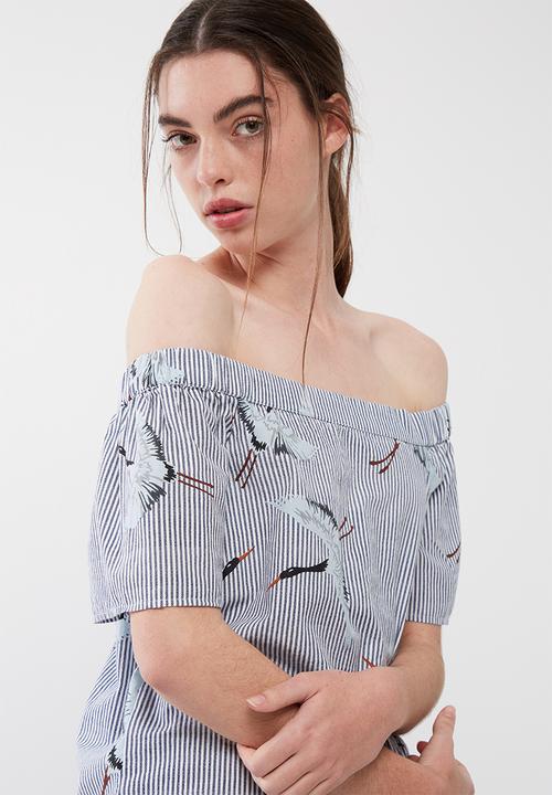 ONLY - Beatrice crane off shoulder top