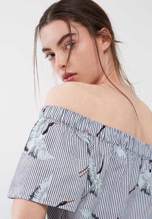 ONLY - Beatrice crane off shoulder top