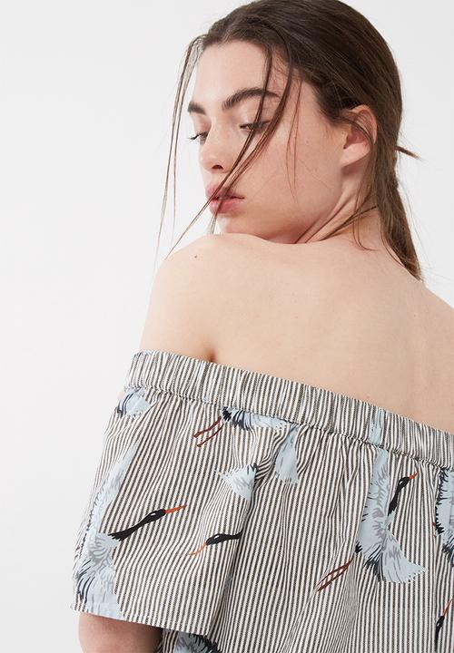 ONLY - Beatrice crane off shoulder top