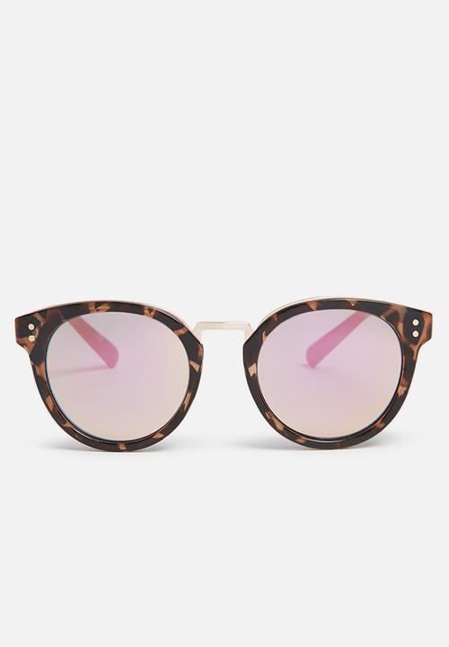 Missguided - Tortoiseshell rounded lens sunglasses