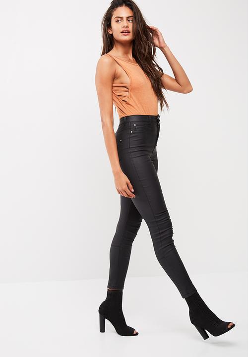 Missguided - Washed laddered side scoop back bodysuit