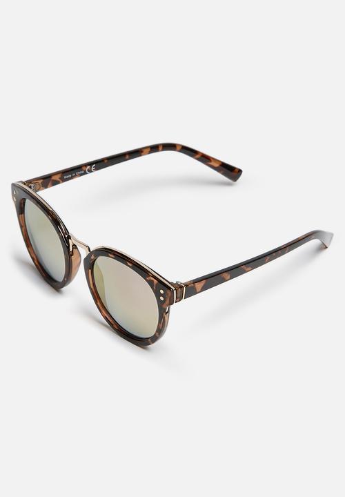 Missguided - Tortoiseshell rounded lens sunglasses
