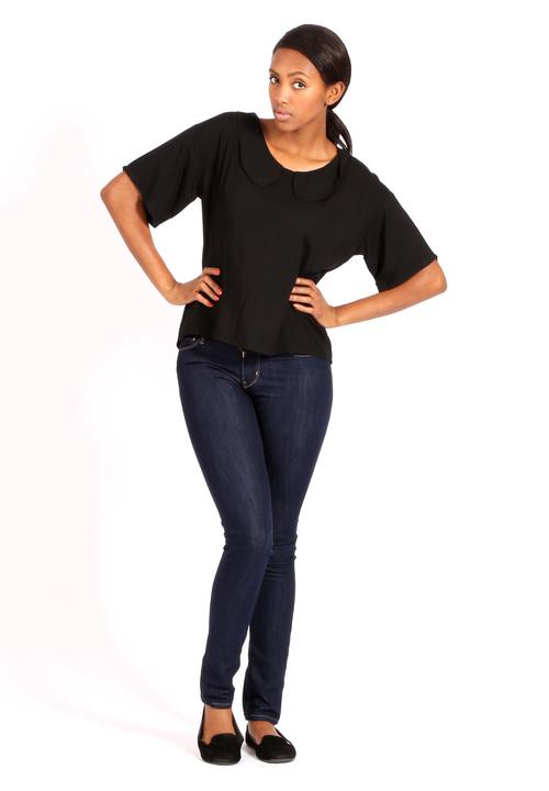 Margot Molyneux - Loose Collar Shirt – Black