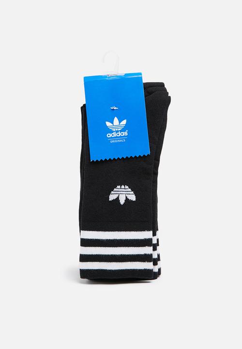adidas Originals - Solid Crew 3 Pack - Black