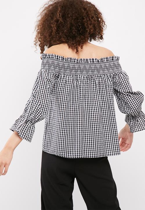 Vero Moda - Lina off shoulder gingham top