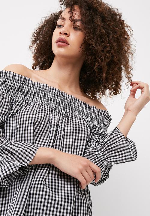Vero Moda - Lina off shoulder gingham top