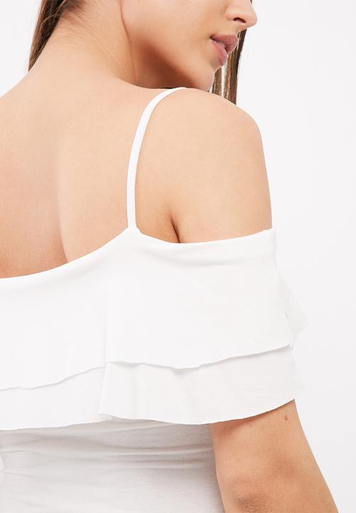 dailyfriday - Tiered off the shoulder bodysuit