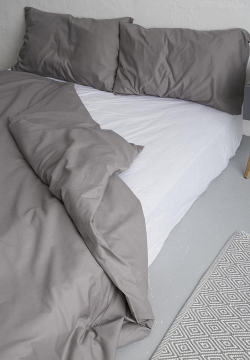 Sixth Floor - Polycotton duvet cover set - grey