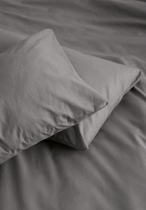 Sixth Floor - Polycotton duvet cover set - grey