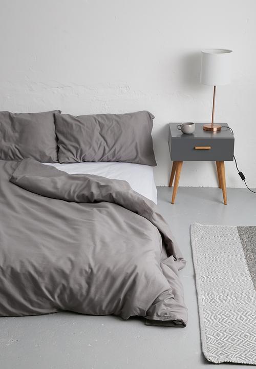 Sixth Floor - Polycotton duvet cover set - grey